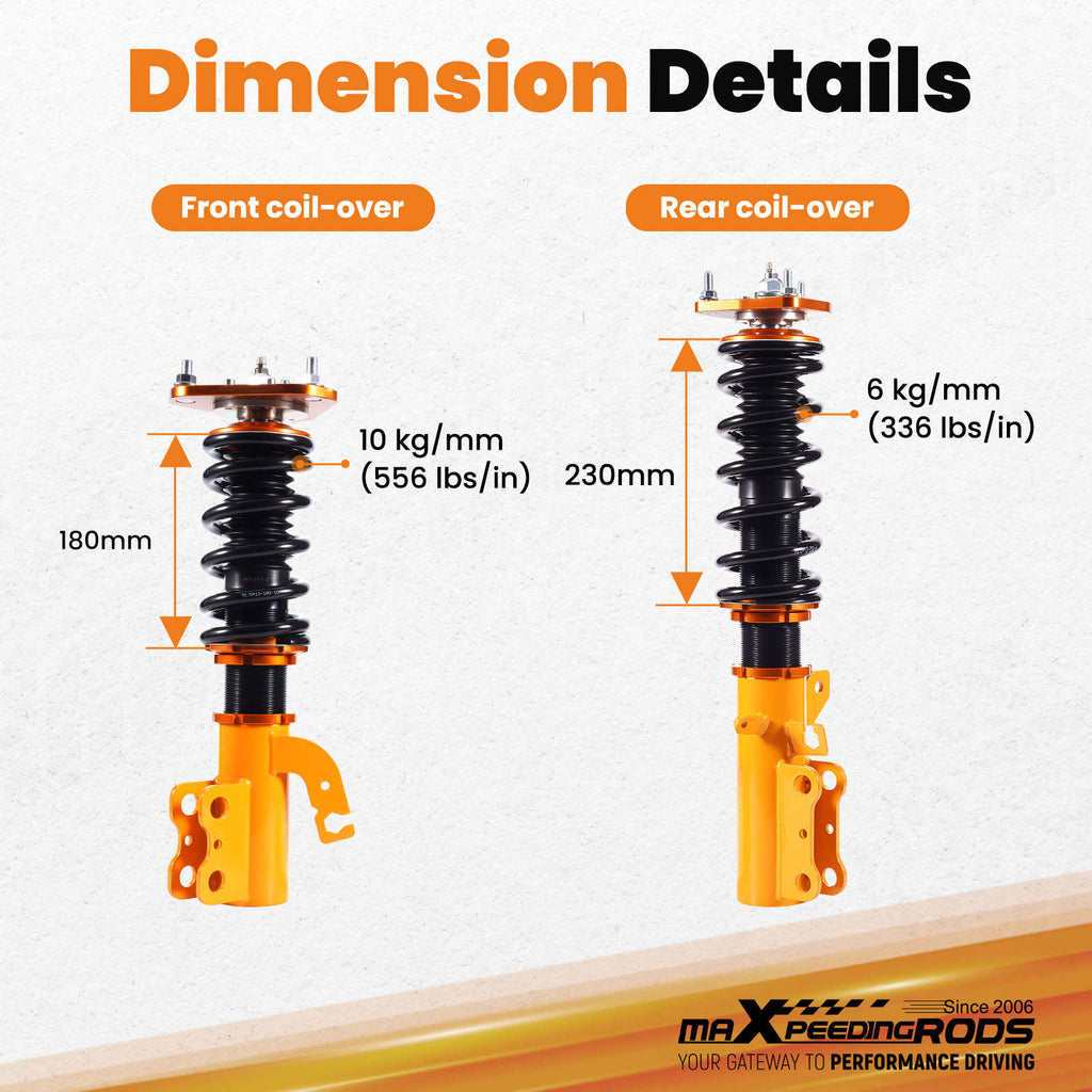 MaXpeedingrods Street Coilovers Kit compatible for Toyota Celica 90-93 Damper Adjustable