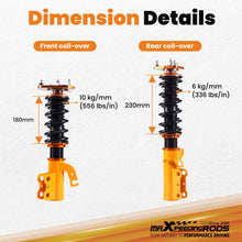 Lataa kuva Galleria-katseluun, MaXpeedingrods Street Coilovers Kit compatible for Toyota Celica 90-93 Damper Adjustable