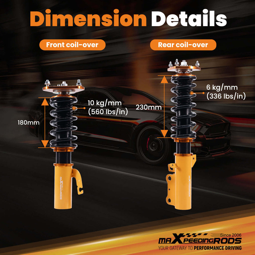 Maxpeedingrods Coilovers-senkesett kompatibelt med Toyota Celica, for forhjulsdrevne modeller 1989–1999