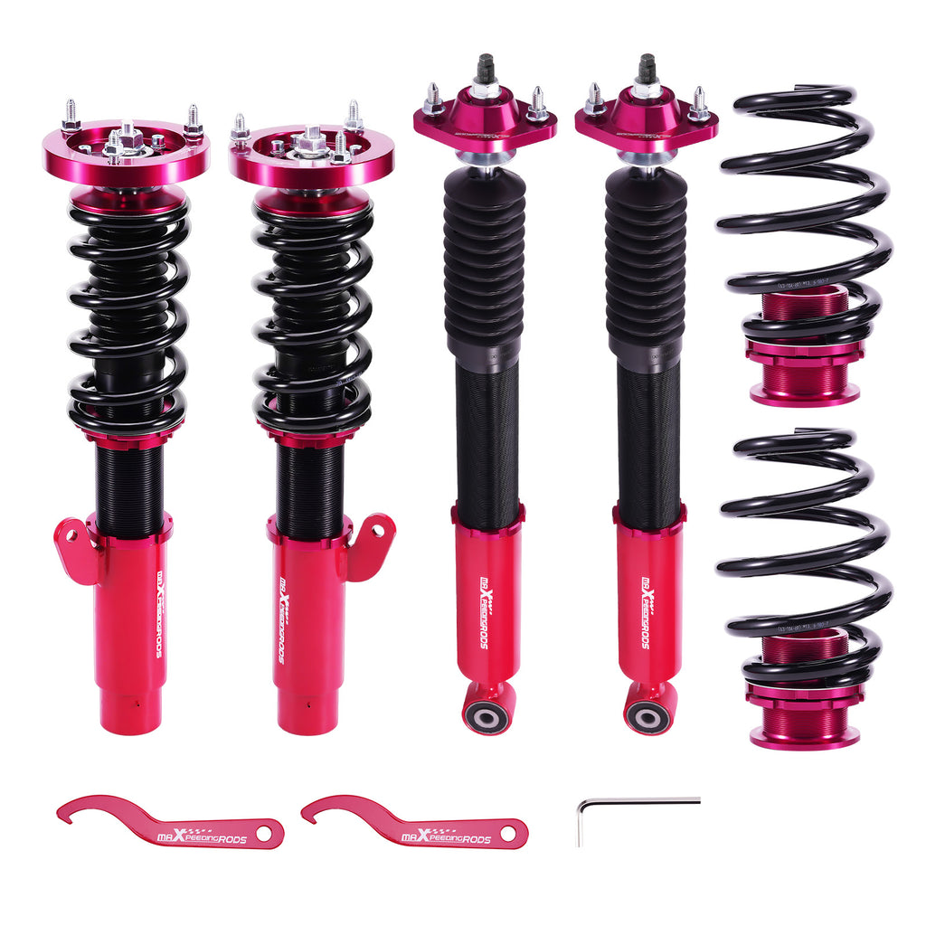 In hoogte verstelbare Schroefset Schokdemper geschikt voor BMW 3 Serie Convertible 2-door (E46) 04/2000-12/2007 verlaging kit