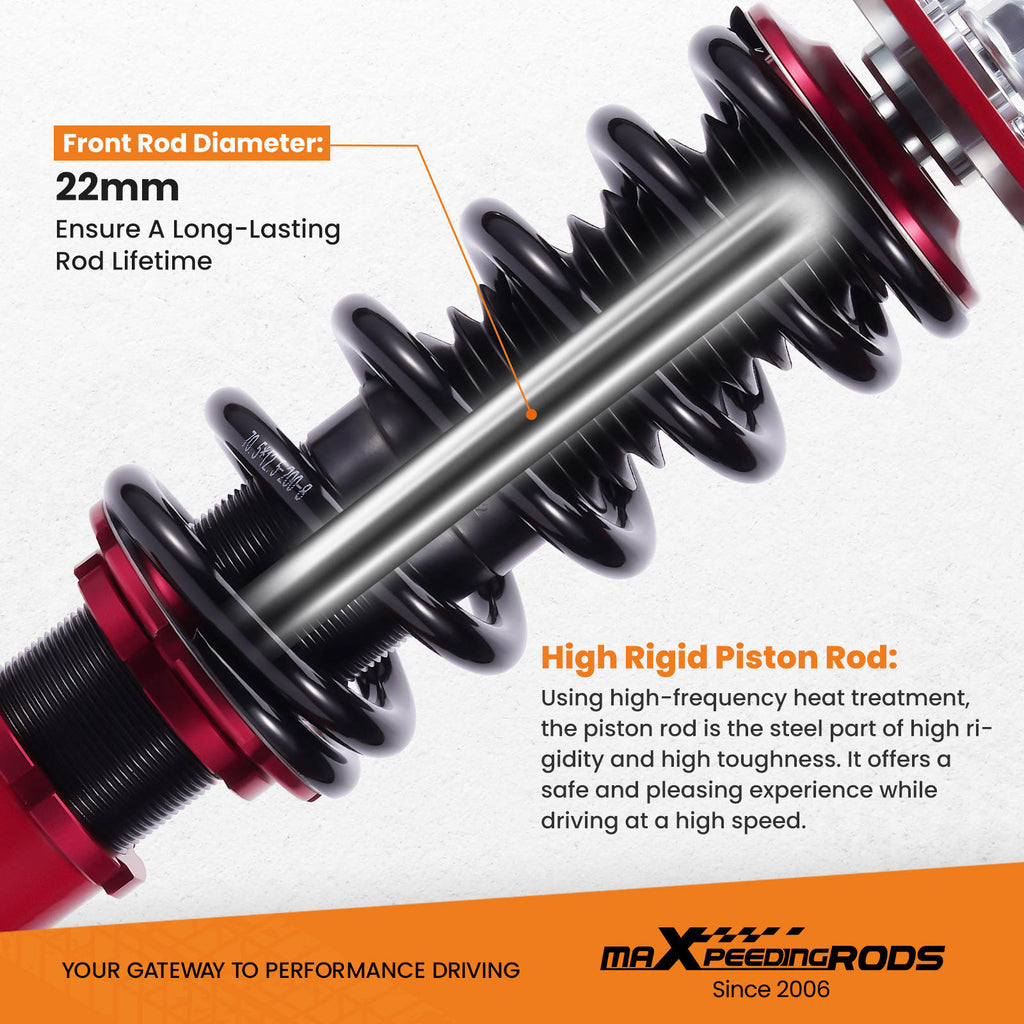 Full Coilovers Suspension Kit compatible for Hyundai Veloster 2013-15 Adj. Height