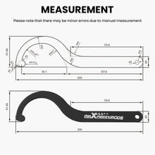 Last bildet i gallerivisningen, 2pcs Steel Coilover C Spanner Wrench Sleeve Adjustment Tool Coil Over Spring lowering kit