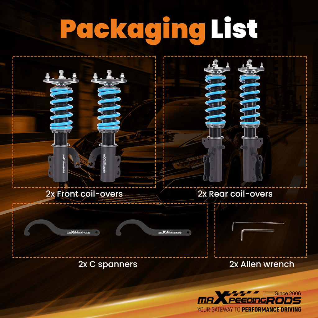 MaXpeedingrods 24 Way Adjustable Coilovers Struts compatible for Toyota Celica compatible for FWD 94-99