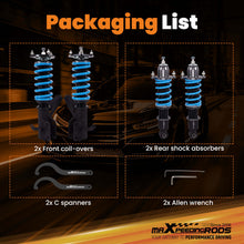 Indlæs billede til gallerivisning MaXpeedingrods 24 STEP DAMPER Coilovers compatible for Honda Civic EM2 01-05 LOWERING KIT