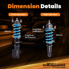 Indlæs billede til gallerivisning Coilovers 24 Click Damper Suspension Kit compatible for Toyota Corolla 03-08 Matrix 03-08
