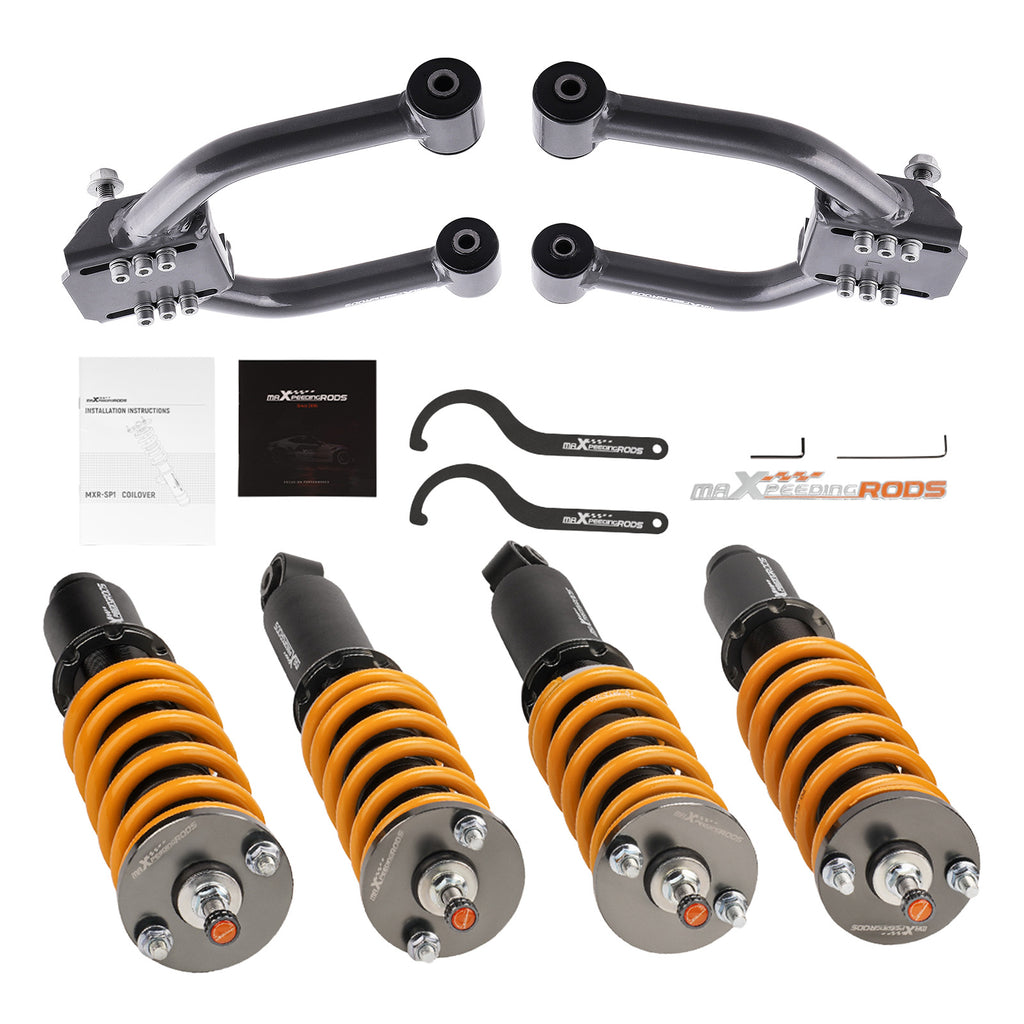 Schroefset Suspension Damping Verstelbare + 2x Wishbones geschikt voor Honda CR-V CRV 96-01