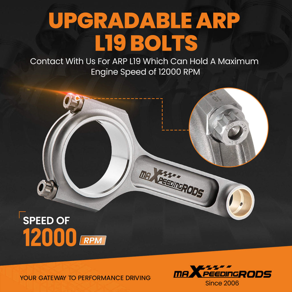 I-Beam Forged 20mm Connecting Rods compatible for Audi S3 A3 A4 A6 TTFor compatible for VW 1.8T Engines