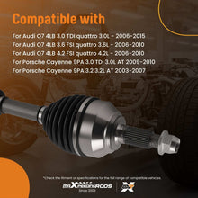 Ladda upp bild till gallerivisning, Front Left or Right CV Axle Assembly compatible for Audi Q7 2007-2010 compatible for Porsche Cayenne 03-10