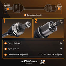 Lataa kuva Galleria-katseluun, Pair CV Axle Shaft Assembly compatible for BMW X3 E83 2004-2010 2.5L 3.0L Front Left&amp;Right