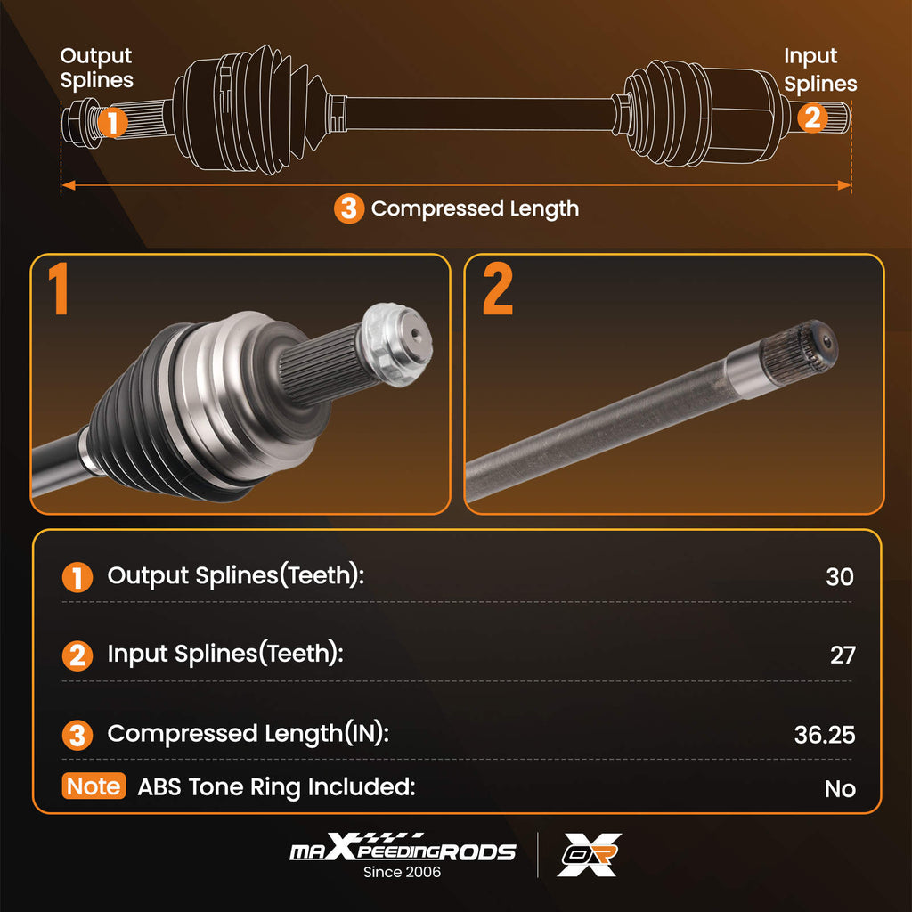 Front Axle Right Driveshaft compatible for BMW X3 Series E83