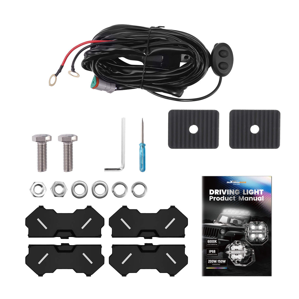 5 LED Work Light Pods 212W Spot RGB DRL IP68 For Marine ATV UTV 4WD Off Road