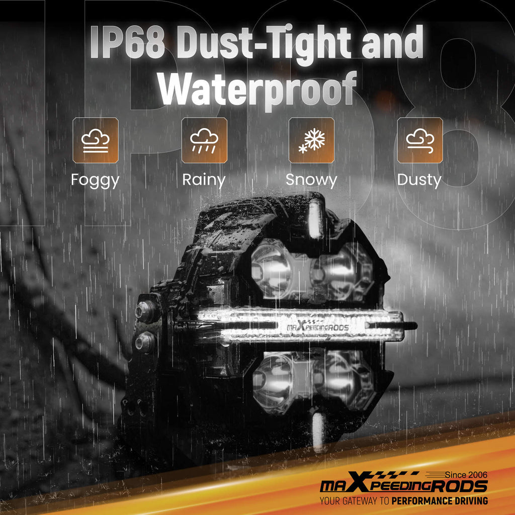 LED Light Pods 5 inch compatible for White Amber DRL Spot Beam 270° Coverage Off Road Driving Light