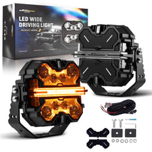 Last bildet i gallerivisningen, 7in Matte Black LED Driving Lights Spot BeamSide Shooter RGB DRL for Offroad