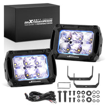 Last bildet i gallerivisningen, 4.4in 60W LED Pod Work Lights Rectangular Spot Flood compatible for Jeep Wrangler Truck