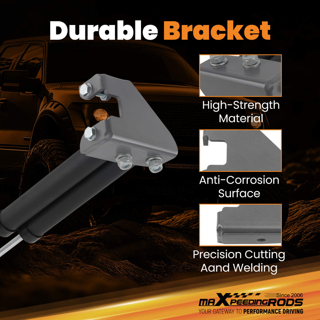 Dual Steering Stabilizer w/ Mounting Brackets compatible for Jeep Wrangler YJ 1987-1995