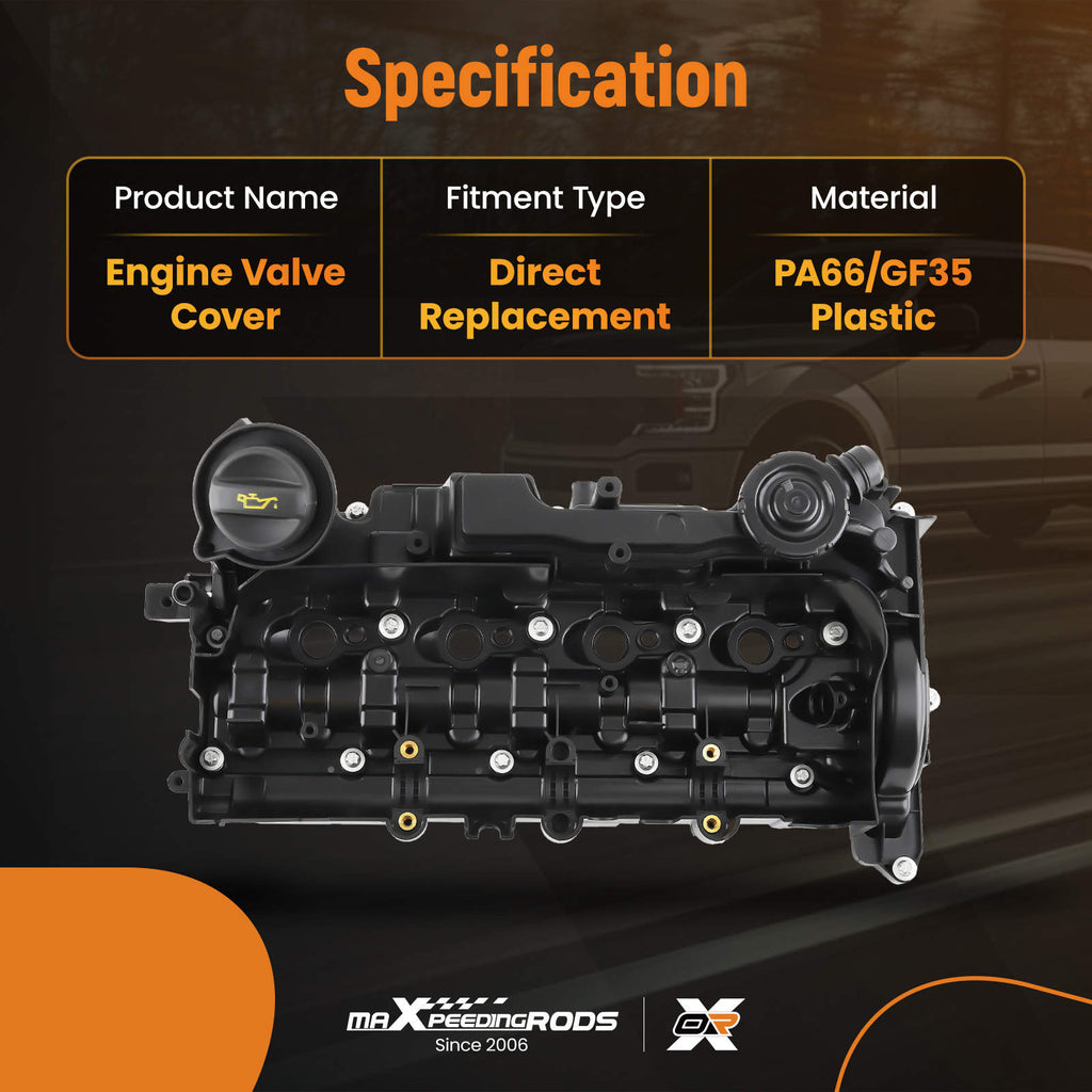 Engine Valve Cover W/ Gasket compatible for Mini Countryman 2010-16 11128589943 11128576293