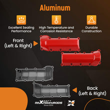 Indlæs billede til gallerivisning Aluminum Valve Cover Set compatible for Dodge Dakota compatible for Durango compatible for RAM 1500 3.7L V6 2004-2010