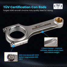 Lataa kuva Galleria-katseluun, 4 x Forged Connecting Rods compatible for Triumph TR3 TR4 Con Rod Bielle ARP 2000 Bolts