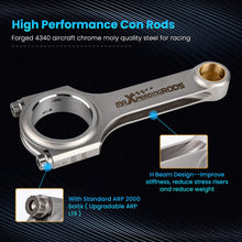 Last bildet i gallerivisningen, 4340 Forged H-Beam Connecting Rods ARP2000 Bolts compatible for Audi VW EA888 2.0L TSI 23mm