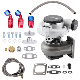 Universal Turbo met Oil Lines voor GT30 GT3076 T3 AR .60 voor GT3037 500 HP nieuw