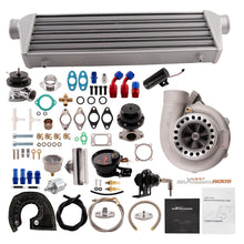 Ladda upp bild till gallerivisning, Voor GT3582 GT35 2.5 Inch Turbo Intercooler + Piping + BOV + Wastegate + 4-in-1 Gauge Performance