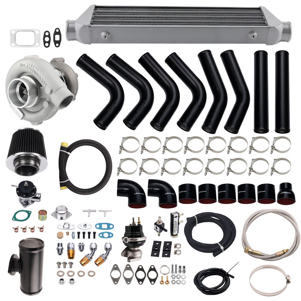 Universal T3T4 Turbo Intercooler + Piping + Wastegate geschikt voor BMW 328i 325i 323i