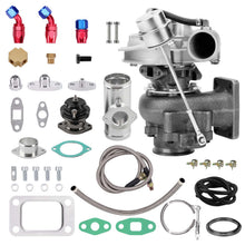 Ladda upp bild till gallerivisning, T3 T04E Turbo V-Band 400+HP Internal Wastegate+Oil Return + Feed LineBOV