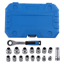 Last inn bildet i Galleri-visningsprogrammet, 17x Pass-Through Socket Set Ratchet Box voor Mechanics 10-24mm Metric