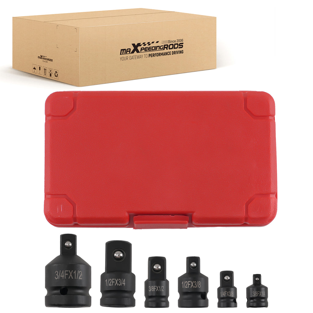 6 Stuks Impact Adapter Set 1/4 3/8 1/2 Socket Wrench Reducers 45#