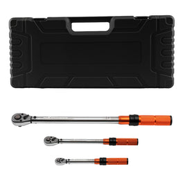 Torque Wrench Set 1/4 3/8 1/2 5-25 10-60 40-220Nm met Case