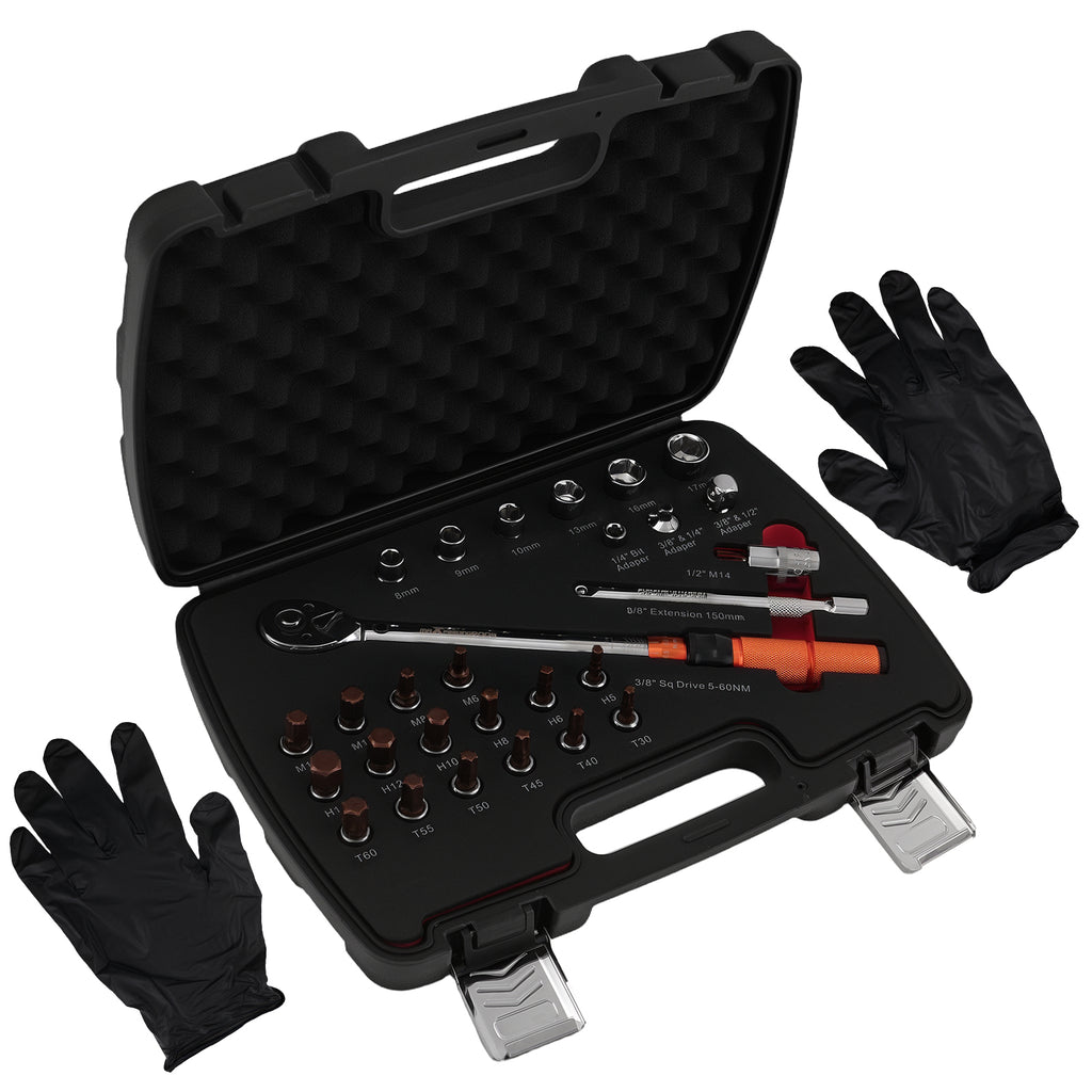 26 Stuk Torque Wrench Set voor Mopeds, T H M Bits, Sockets