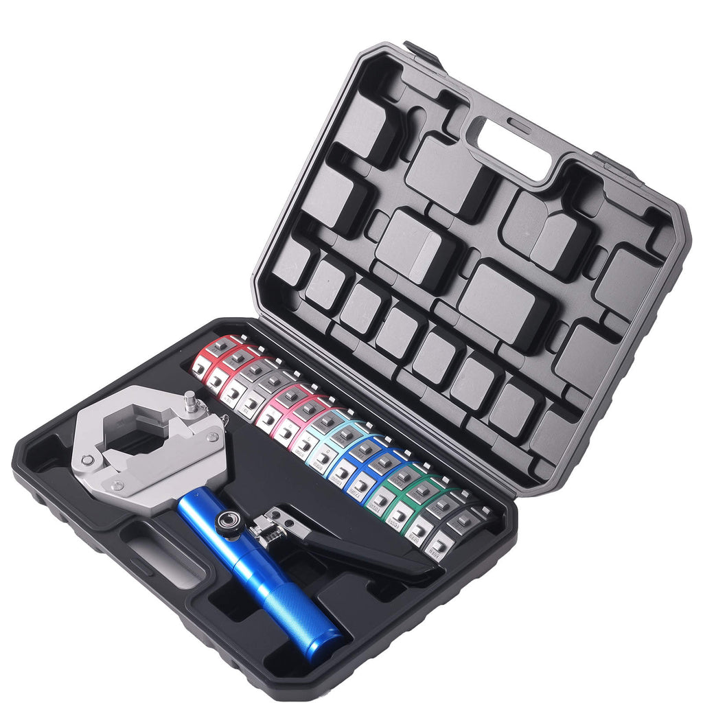 Compatible for AC A/C Hose Crimper Hydraulic CRV 7 Dies Wiring Pliers Tool Kit 71500
