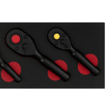 Last bildet i gallerivisningen, 3-Piece Ratchet Wrench Set 72 Teeth 1/4 3/8 1/2 Drive Quick Release Socket Tool