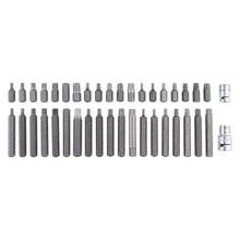 Indlæs billede til gallerivisning 40PC Professional Bit Set Star T20-T55 Hex 4-12mm Spline M5-M12 with Adapters
