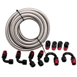 Hose End Adapter and AN10 Roestvrij staal Braided Oil Fuel Line 5M 45° 0.80