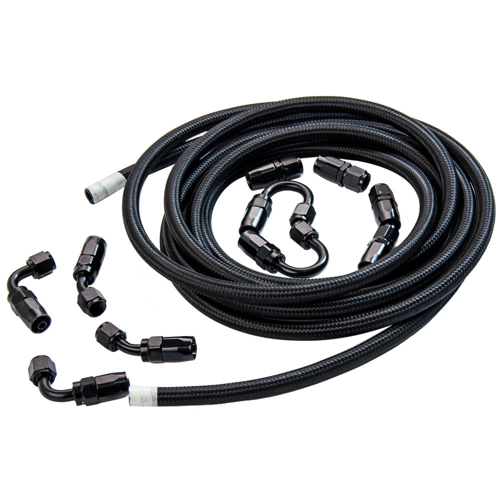 AN6-6AN Nylon Staal Braided Oil Fuel Line Hose End Adapter Fittings