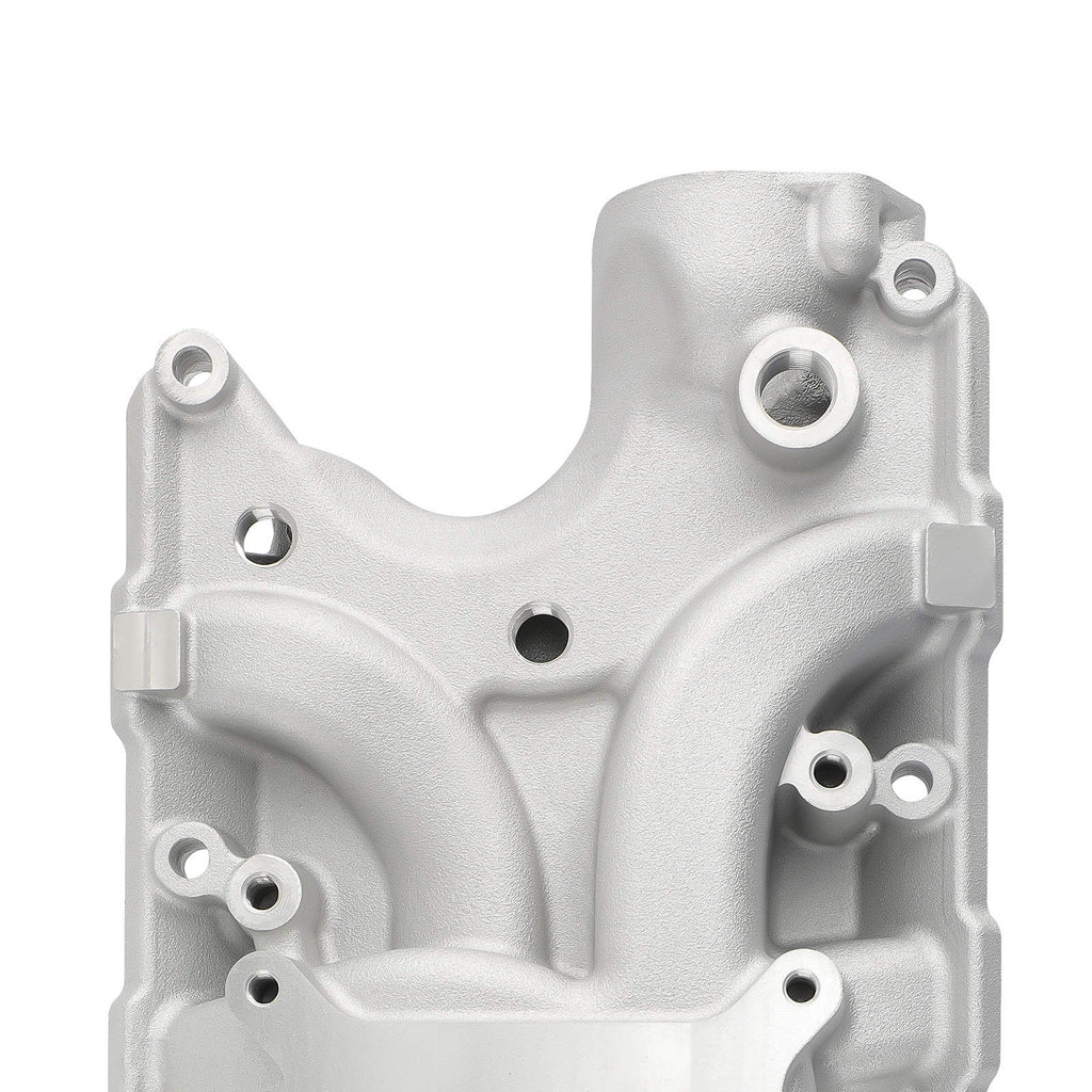 Dual Plane Satin Aluminum Intake Manifold compatible for Ford Small Block SBF 260 289 302