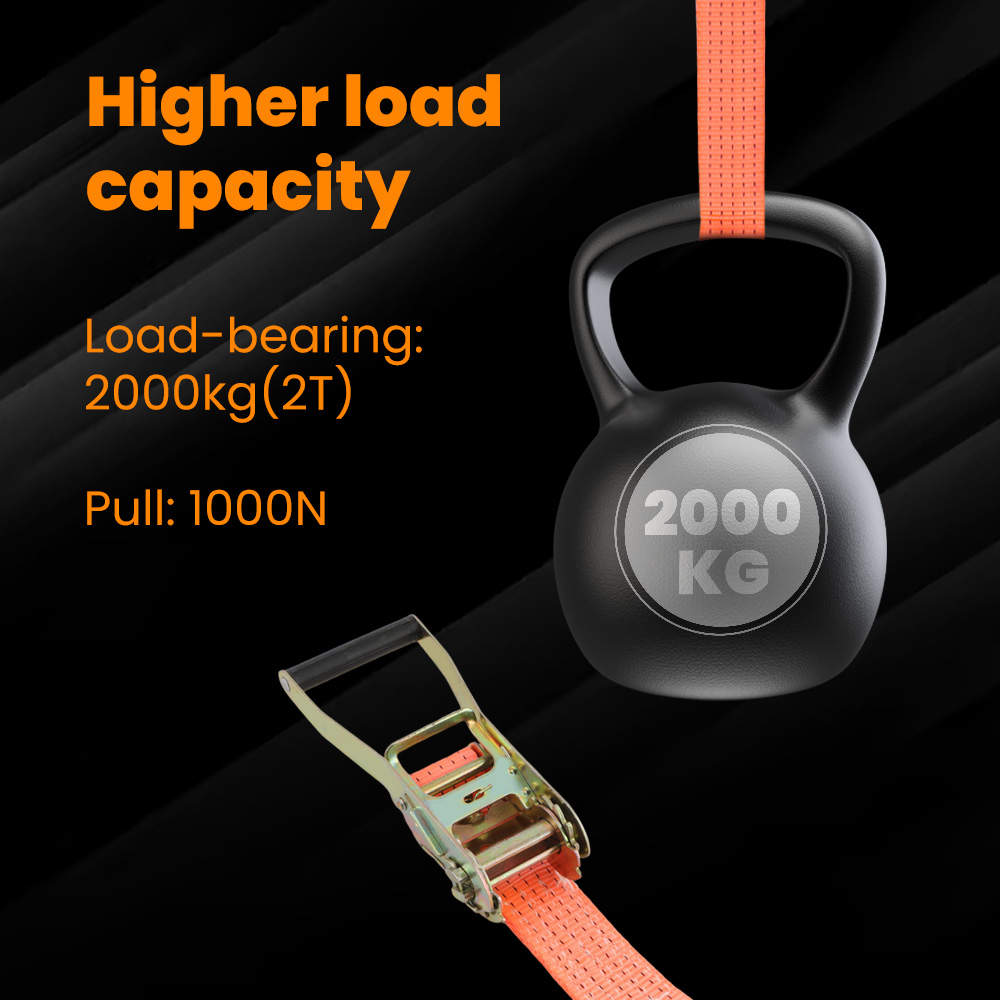 4X Heavy Duty Ratchet Ties Down Straps 38mm2.9Meter Lashing Cargo Luggage 2Ton