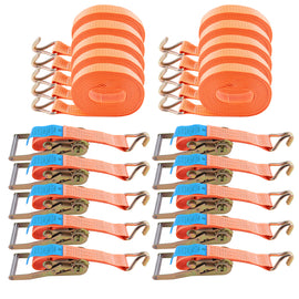 10x Ratchet Strap 5t 10m 2500 daN 5000 daN kg Lashing Straps Truck Trailer 50mm 10 Meters