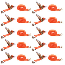 Ladda upp bild till gallerivisning, 10x Lashing Strap Tie Down Straps 8m 5t (2500/ 5000 daN, KG) Two-Stuk 50mm