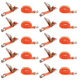 10x Lashing Strap Tie Down Straps 8m 5t (2500/ 5000 daN, KG) Two-Stuk 50mm
