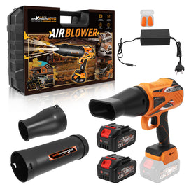 Leaf Blower 21V 32000RPM 385 CFM Brushless Motor 2 Batteries 4000mAh