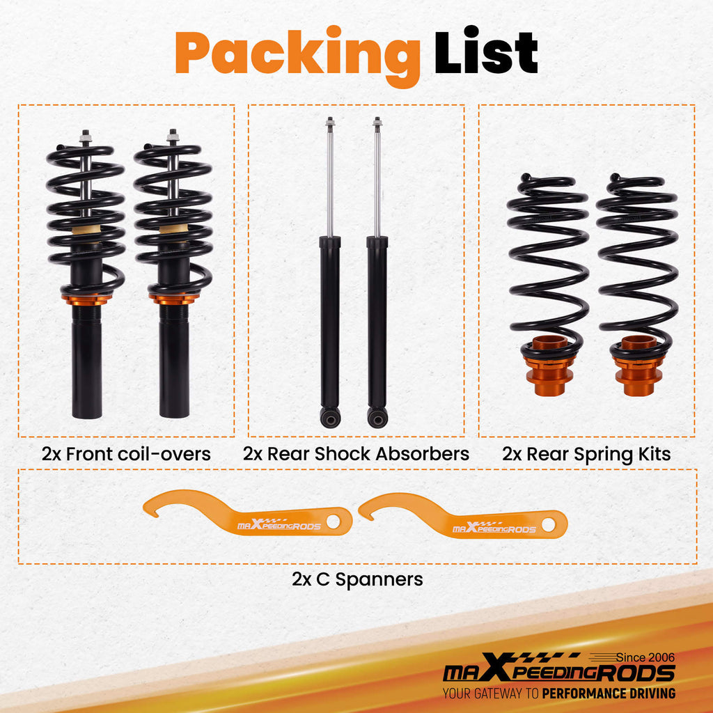 Coilovers Suspension compatible for Audi A5 S5 B8 2007-17 2.0 TFSi 3.0 TDI Quattro 8T3 8TA