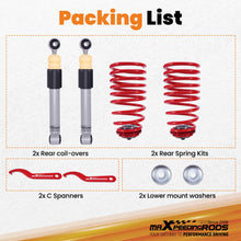 Last bildet i gallerivisningen, Maxpeedingrods Rear Adjustable Coilovers Lowering Coils compatible for Fiat 500 2007-2025