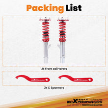 Last bildet i gallerivisningen, Front Coilovers Lowering Suspension Kit compatible for Volkswagen GolfMK7 2015-2019