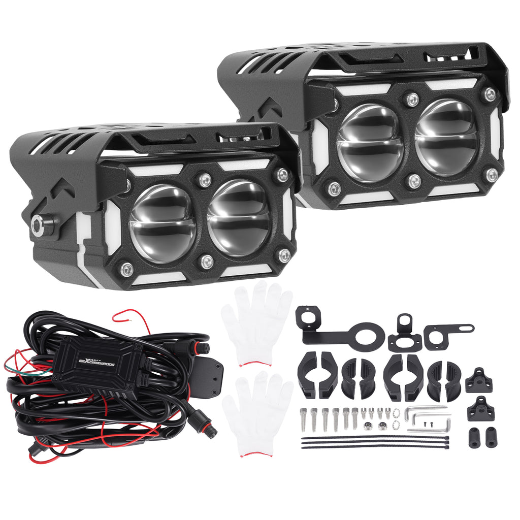 80W LED Auxiliary Lighting voor motorfiets ATV Quad 3200K 6000K IP67 Aluminium