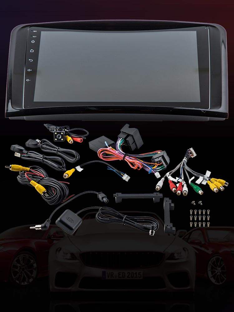 DAB+ Android 10 bilradio DSP GPS Navi + kamera egnet for Mercedes-Benz ML-klasse W164