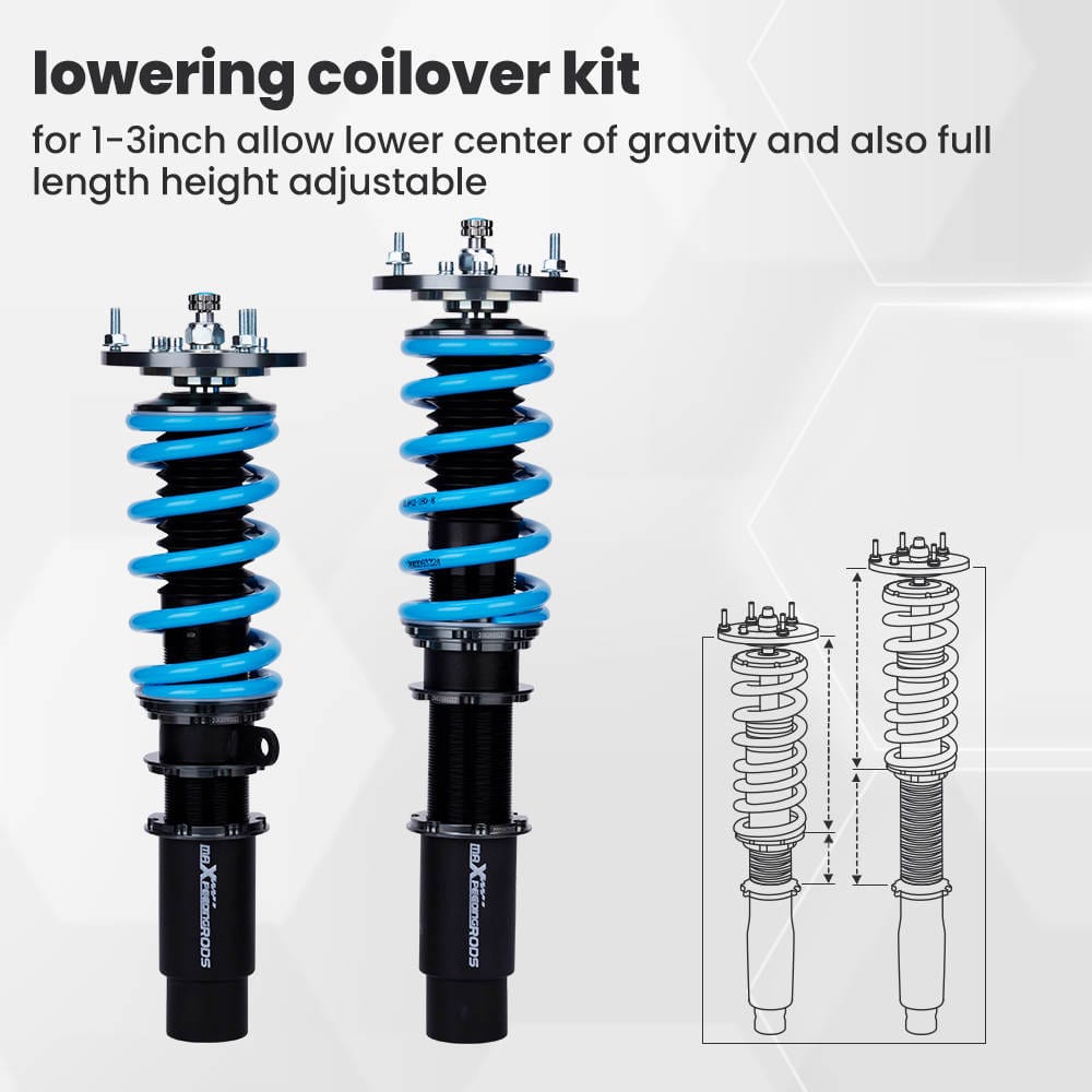 Schroefsets/Threaded suspension geschikt voor BMW 3 Serie E46 330ci 325ci 323ci 320cd 330cd