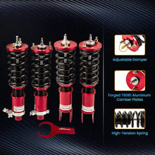 Last inn bildet i Galleri-visningsprogrammet, Schroefset suspension geschikt voor Honda Civic Hatchback EG year 91-95, damping verstelbare, red