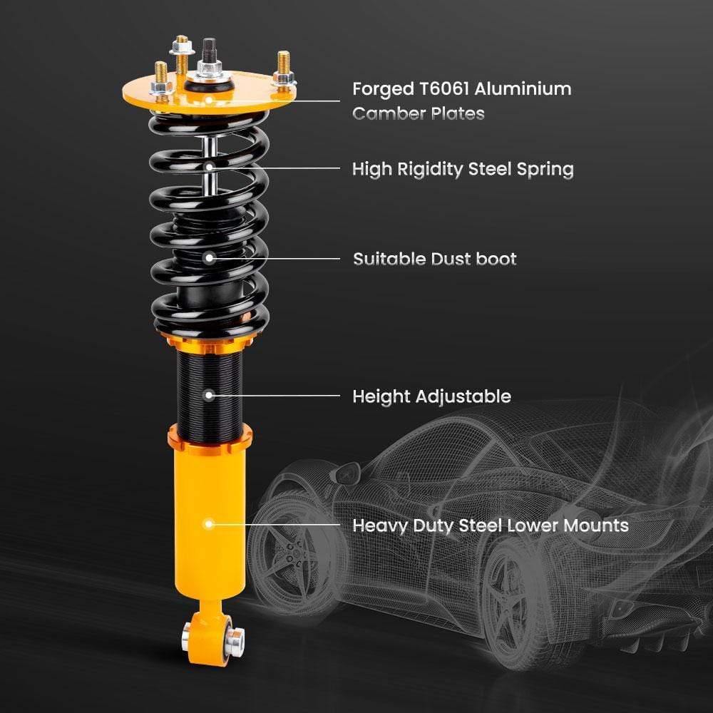 Schroefset Veerpoot Kit geschikt voor Lexus LS400 XF10 90-94 Adj Height Coil Spring